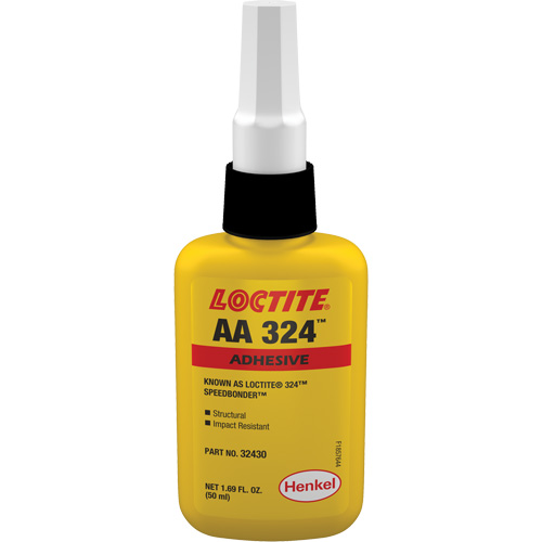 324™ Speedbonder™ Structural Acrylic Adhesive, Format, 50 ml, Container Type, Bottle, Colour, Yellow, Type, Two-Part, Application Time, 5 min.