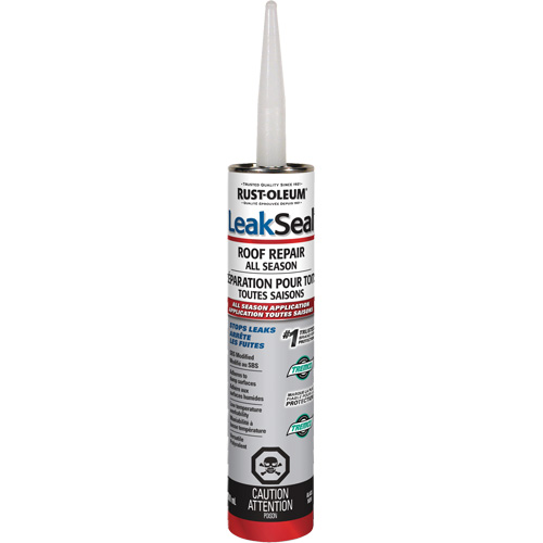 LeakSeal® All Season Roof Repair, Container Type, Cartridge, Net Volume, 300 ml, Colour Name, Black Brush