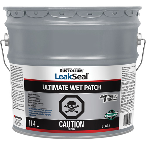 LeakSeal® Ultimate Wet Roof Patch, Container Type, Pail, Net Volume, 11.4 L, Colour Name, Black