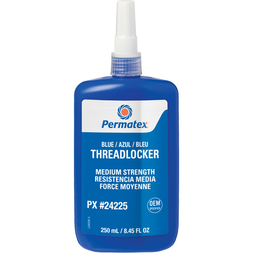 Threadlocker, Format, 250 ml, Container Type, Bottle, Strength, Medium, Fixture Time, 20 min.