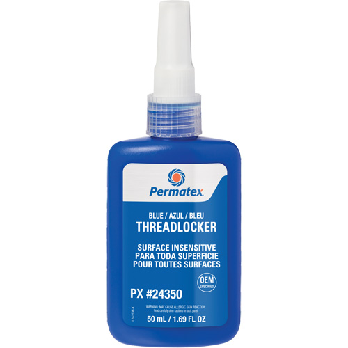 Surface Insensitive Threadlocker, Format, 50 ml, Container Type, Bottle, Strength, High, Fixture Time, 20 min.
