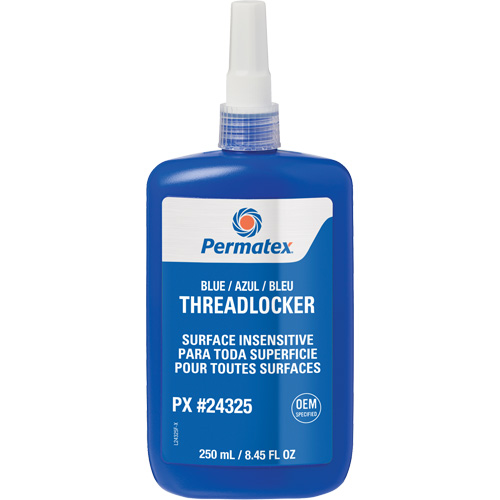 Surface Insensitive Threadlocker, Format, 250 ml, Container Type, Bottle, Strength, High, Fixture Time, 20 min.