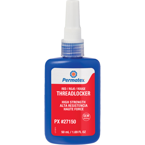 Threadlocker, Format, 50 ml, Container Type, Bottle, Strength, High, Fixture Time, 20 min.
