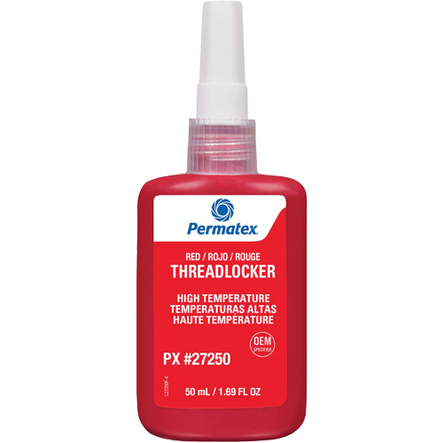 High Temperature Threadlocker, Format, 50 ml, Container Type, Bottle, Strength, High, Fixture Time, 20 min.