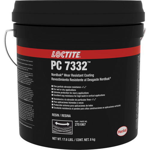 7332 Nordbak® Wear Prevention Coating, Container Type, Pail, Colour Family, Grey, Colour, Grey, Container Size, 10 kg, Type, Two-Part