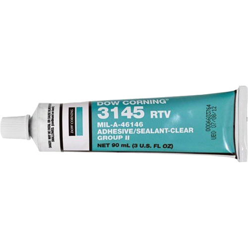 Dowsil RTV 3145 Silicone Adhesive Sealant MIL-A-46146, Format, 90 ml, Colour, Clear, Container Type, Tube