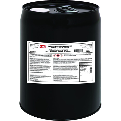 Brakleen® BPC Non-Chlorinated Low-VOC Brake Cleaner, Format, 5 gal., Container Type, Pail, For Use With, ABS, Discs, Drum Brake Cylinders, Brake Drums, Brake Linings, Brake Shoes, Calipers, Clutch Discs, Disc Brake Pads, Length, 11.3"