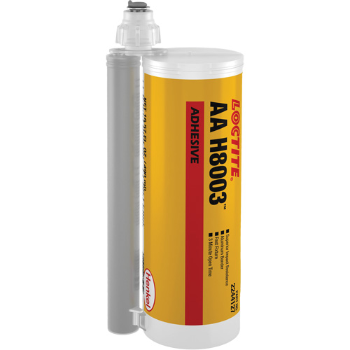 AA H8003 Structural Bonding Adhesive, Format, 490 ml, Colour, Light Blue, Container Type, Dual Cartridge, Cure Type, Room temperature (ambient) cure, FEA (finite element analysis), Finite strain, Viscoelastic