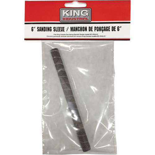 3/8" Wood Sanding Sleeve with 80 Grit, Sleeve Size, 6" x 3/8", Grit, 80