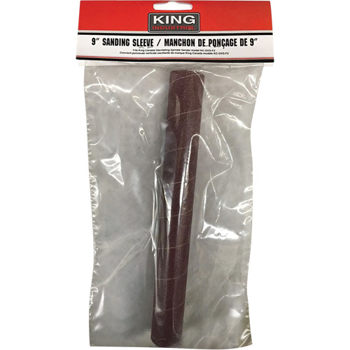 1" Wood Sanding Sleeve with 80 Grit, Sleeve Size, 9" x 1", Grit, 80