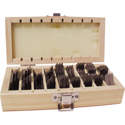 10-Piece High Speed Steel Moulding Knife Set, Ogee Window Stop Dimensions, 1/8" x 1" x 1-5/16", 90° Flute & V-Groove Dimensions, 1/8" x 1" x 1-7/16"