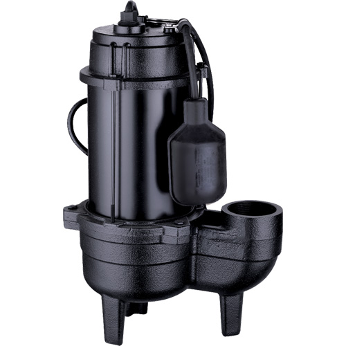 Cast Iron Sewage Pump, Motor, 3/4 HP, Max. Flow Rate, 6400 GPH, Voltage, 120 V, Amps, 10 A, Manufacturer's Warranty, 2 years, Power Cord, 10'