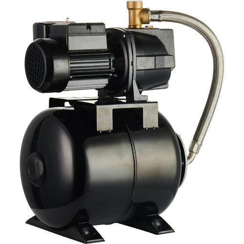 Shallow Well Jet Pump C/W Pressure Tank, Motor, 1 HP, Max. Flow Rate, 1100 GPH, Voltage, 115 V/230 V, Suction Head, 164', Manufacturer's Warranty, 2 years, Discharge Diameter, 1" NPT