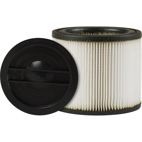 Small Vacuum Filter, Fits US Gallon Size, 1 - 6 US gal., Type, Cartridge, Height, 5", Diameter, 5.75"