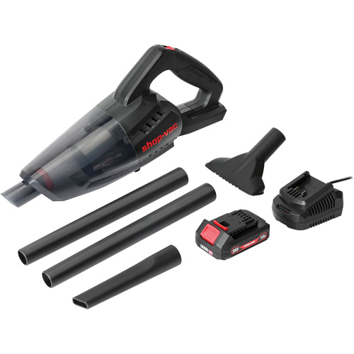 Cordless Rechargeable Handheld Vacuum, Voltage, 20 V, Battery Type, Lithium-Ion, Battery Runtime, 15 min. (2.0Ah Battery), 28 min. (4.0Ah Battery, Sold Separately), Charging Time, 1 hrs.