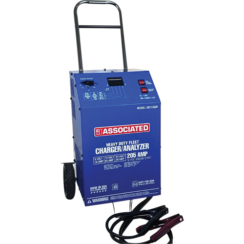 6/12/24V HD Fleet Charger & Analyzer, Batteries Included, None, Battery Types, SLA, AGM, EFB, Display Type, Digital LED