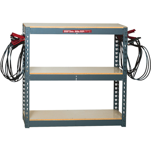 Battery Charging Rack with 10 Clamp Sets, Dimensions, 48″L x 48″H x 12″W