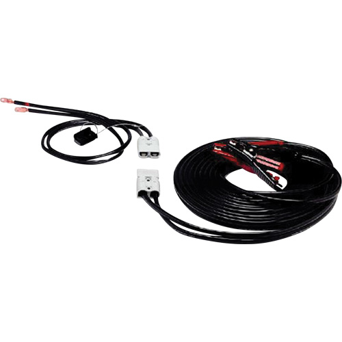 Heavy-Duty Fully Insulated Clamps with Side Terminal Adapters, Wire Gauge, 4 AWG, Amps, 500 A, Cable Length, 25', Vehicle Connection Length, 4', Weight, 15 lbs.