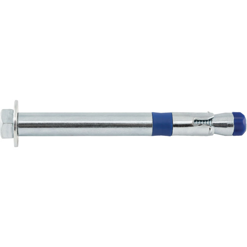 Power Bolt™ Removable Sleeve Anchors, Size, 1/2", Length, 4-3/4", Finish, Carbon Steel