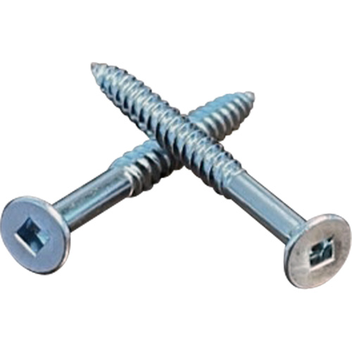 Flat SOC Wood Screws, Diameter, #10, Length, 2", Thread Type, 2/3rd Threaded Twinfast, Drive, Square Socket