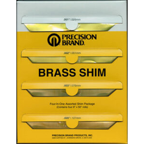 Shim Stock Rolls & Sheets, Rockwell hardness, RB90-100, Type, Brass Roll Assortment