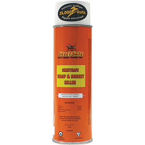 Skeetsafe® Wasp & Hornet Spray, Net Volume, 350 g, Container Type, Aerosol Can, Formula Base, Solvent Base
