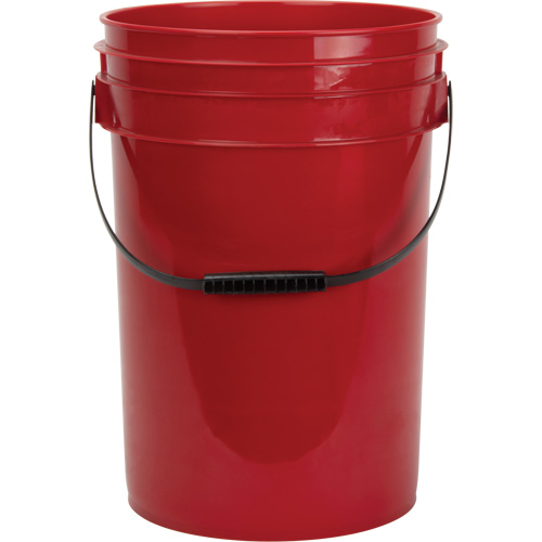 General-Purpose Pail, Material, Plastic, Capacity, 5 gal., Colour, Red