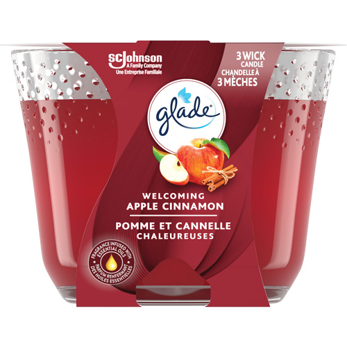 Glade® 3-Wick Candle, Fragrance, Apple Cinnamon, Type, Wax, Format, 193 g