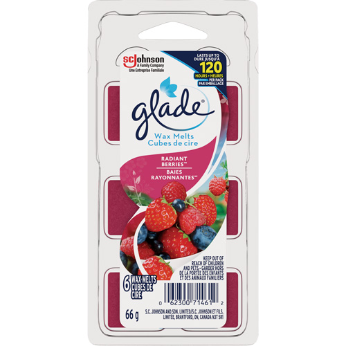 Glade® Air Freshener Melts, Fragrance, Radiant Berries™, Type, Wax, For Use With, Glade® Wax Melts Warmer