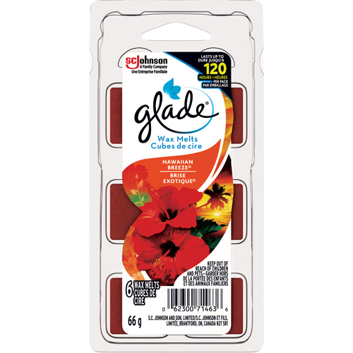 Glade® Air Freshener Melts, Fragrance, Hawaiian Breeze®, Type, Wax, For Use With, Glade® Wax Melts Warmer