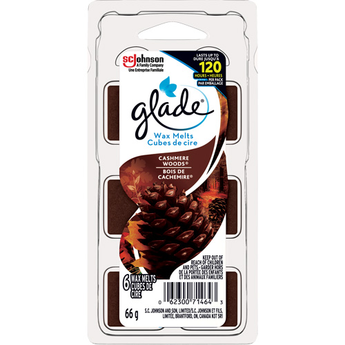 Glade® Air Freshener Melts, Fragrance, Cashmere Woods®, Type, Wax, For Use With, Glade® Wax Melts Warmer