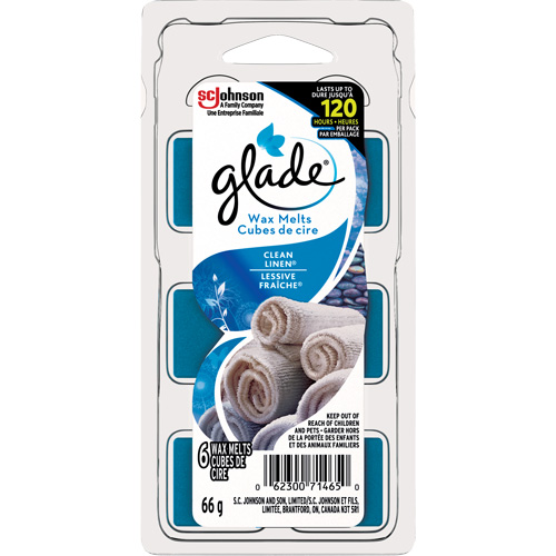 Glade® Air Freshener Melts, Fragrance, Clean Linen®, Type, Wax, For Use With, Glade® Wax Melts Warmer