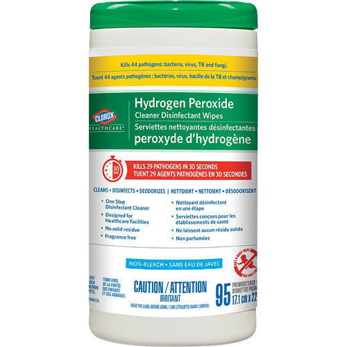Healthcare® Hydrogen Peroxide Cleaner Disinfecting Wipes, No. of Wipes, 95