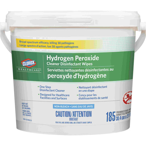 Healthcare® Hydrogen Peroxide Cleaner Disinfecting Wipes, No. of Wipes, 185