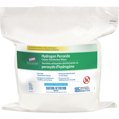 Healthcare® Hydrogen Peroxide Cleaner Disinfecting Wipes, No. of Wipes, 185