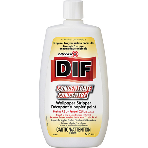 Zinsser® DIF® Liquid Concentrate Wallpaper Stripper, Net Volume, 635 ml, Container Type, Bottle