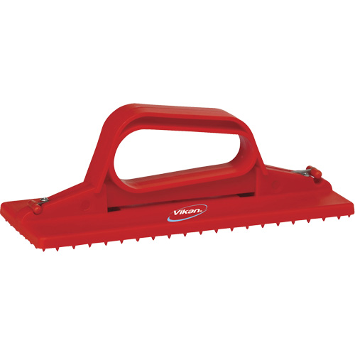 Handheld Cleaning Pad Holder, Length, 9-1/10", Width, 3-4/5", Colour, Red, Height, 3"