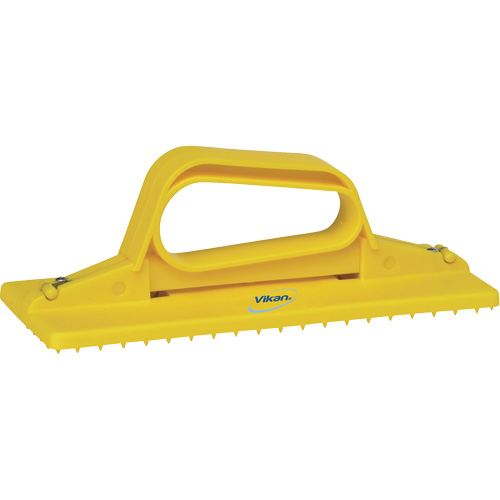 Handheld Cleaning Pad Holder, Length, 9-1/10", Width, 3-4/5", Colour, Yellow, Height, 3"