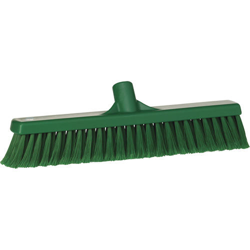 Fine Particle Push Broom, Bristle Material, Polypropylene, Block Length, 16-1/4", Sweep Action, Fine/Split, Bristle Colour, Green, Thickness, 2-3/4", Height, 4-1/4"