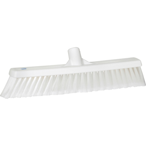 Fine Particle Push Broom, Bristle Material, Polypropylene, Block Length, 16-1/4", Sweep Action, Fine/Split, Bristle Colour, White, Thickness, 2-3/4", Height, 4-1/4"
