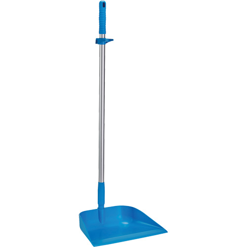 Upright Dustpan, Material, Plastic/Metal, Colour, Blue, Length, 13", Width, 8"