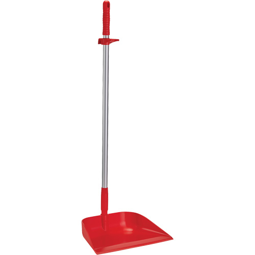 Upright Dustpan, Material, Plastic/Metal, Colour, Red, Length, 13", Width, 8"