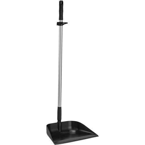 Upright Dustpan, Material, Plastic/Metal, Colour, Black, Length, 13", Width, 8"