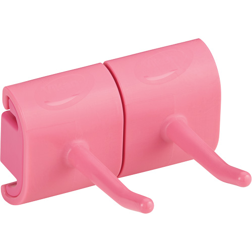 Double Hook Module for Hygienic Wall Bracket, Colour, Pink, Capacity, 6.61 lbs.