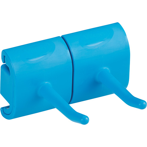 Double Hook Module for Hygienic Wall Bracket, Colour, Blue, Capacity, 6.61 lbs.