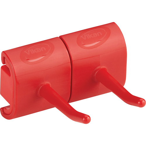 Double Hook Module for Hygienic Wall Bracket, Colour, Red, Capacity, 6.61 lbs.