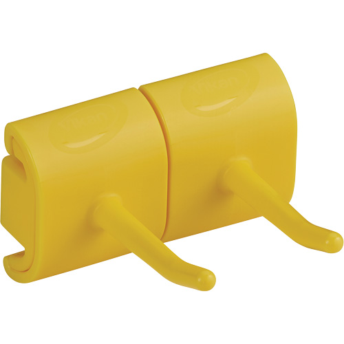 Double Hook Module for Hygienic Wall Bracket, Colour, Yellow, Capacity, 6.61 lbs.