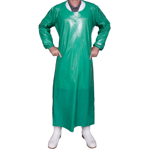 Top Dog 6 Mil. Gown, Material, Polyurethane, Size, Large, Colour, Green, Medical Device Class, Non-Medical, Maximum Temperature, 180°F
