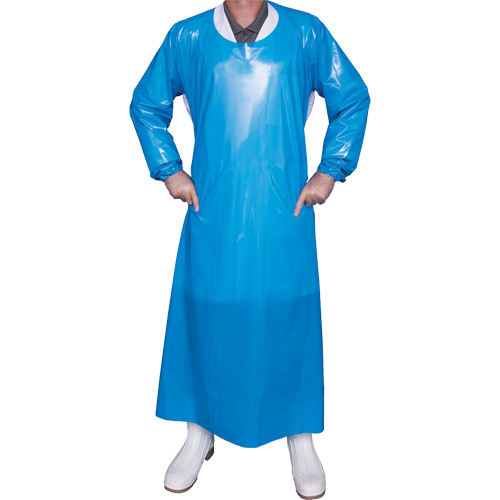 Top Dog 6 Mil. Gown, Material, Polyurethane, Size, X-Large, Colour, Blue, Medical Device Class, Non-Medical, Maximum Temperature, 180øF