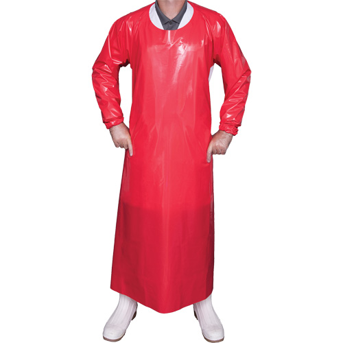 Top Dog 6 Mil. Gown, Material, Polyurethane, Size, X-Large, Colour, Red, Medical Device Class, Non-Medical, Maximum Temperature, 180°F